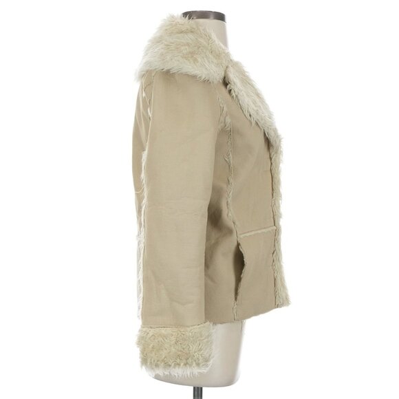 Vintage Y2K Rip Curl Faux Shearling Jacket | Penny Lane Boho Grunge Fairycore S - Picture 3 of 8